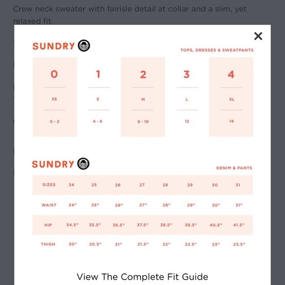 SUNDRY WOMEN'S FAIRISLE CREW NECK SWEATER IN DEEP NAVY S, M - Picture 10 of 13